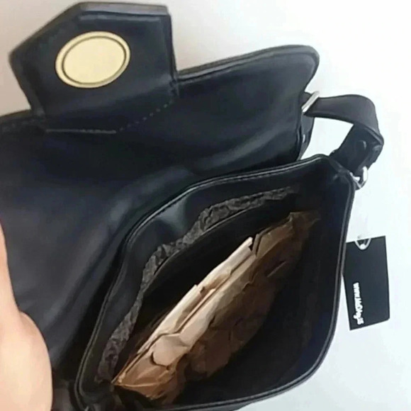 Black Leather Crossbody Bag - Picture 2 of 3